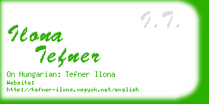 ilona tefner business card